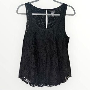 Aritzia Talula Black Lace Sleeveless Tank Top Size XS